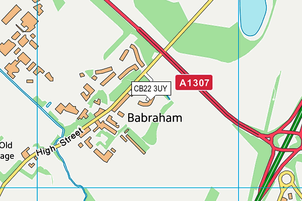 CB22 3UY map - OS VectorMap District (Ordnance Survey)