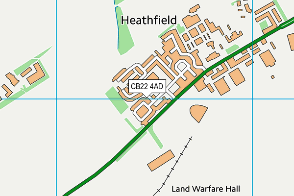 CB22 4AD map - OS VectorMap District (Ordnance Survey)