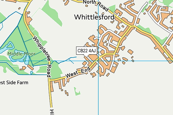 CB22 4AJ map - OS VectorMap District (Ordnance Survey)