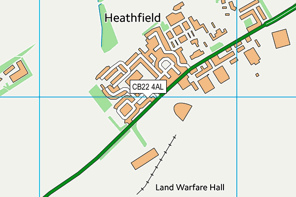 CB22 4AL map - OS VectorMap District (Ordnance Survey)