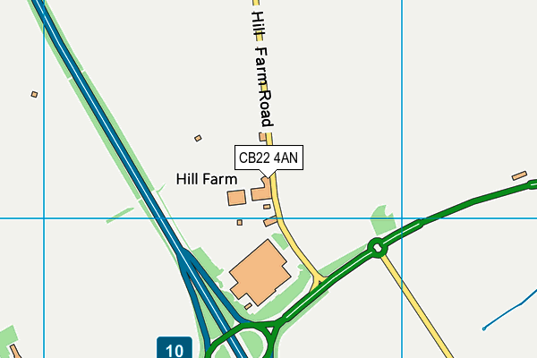 CB22 4AN map - OS VectorMap District (Ordnance Survey)