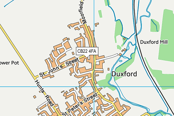 CB22 4FA map - OS VectorMap District (Ordnance Survey)