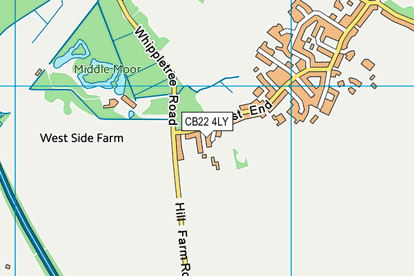 CB22 4LY map - OS VectorMap District (Ordnance Survey)