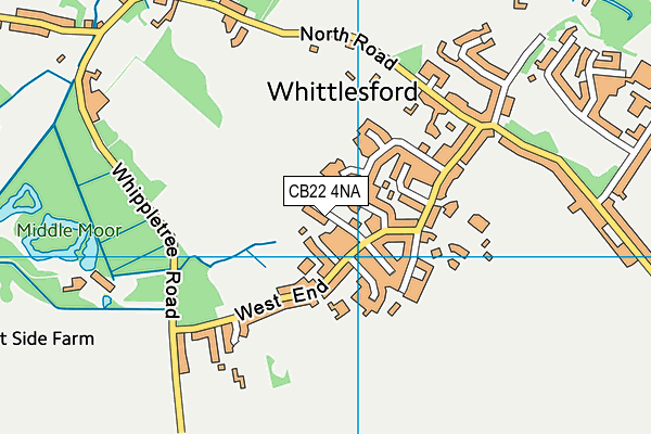 CB22 4NA map - OS VectorMap District (Ordnance Survey)