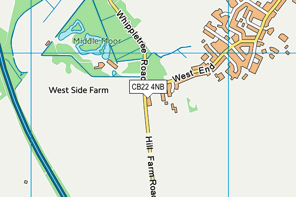 CB22 4NB map - OS VectorMap District (Ordnance Survey)