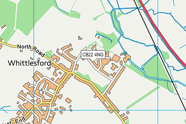 The Lawn map (CB22 4NG) - OS VectorMap District (Ordnance Survey)