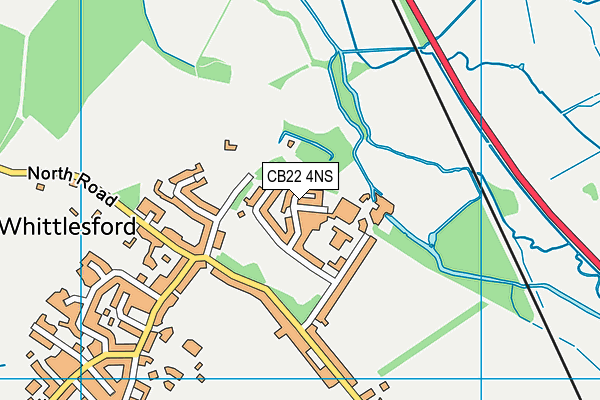 CB22 4NS map - OS VectorMap District (Ordnance Survey)