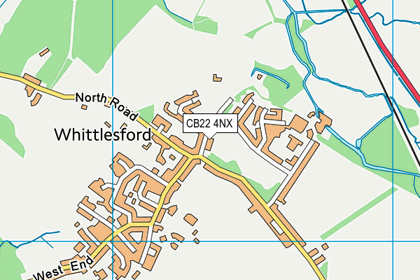 CB22 4NX map - OS VectorMap District (Ordnance Survey)