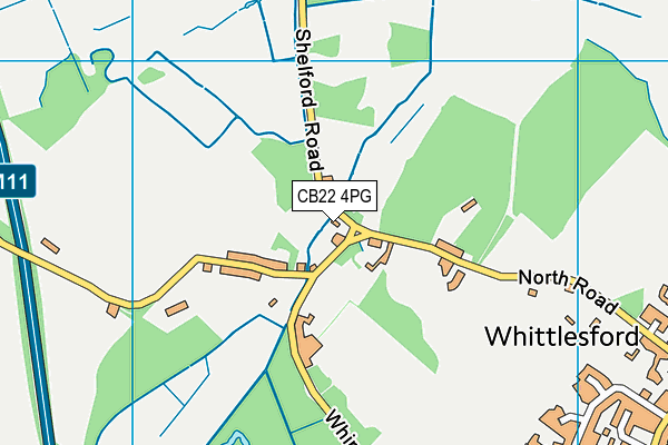 CB22 4PG map - OS VectorMap District (Ordnance Survey)