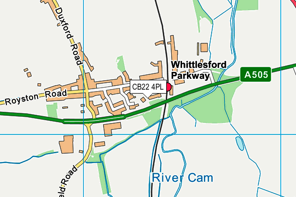 CB22 4PL map - OS VectorMap District (Ordnance Survey)