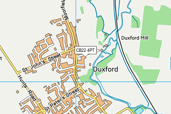 CB22 4PT map - OS VectorMap District (Ordnance Survey)