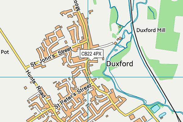 CB22 4PX map - OS VectorMap District (Ordnance Survey)