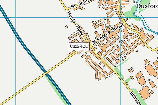 CB22 4QE map - OS VectorMap District (Ordnance Survey)