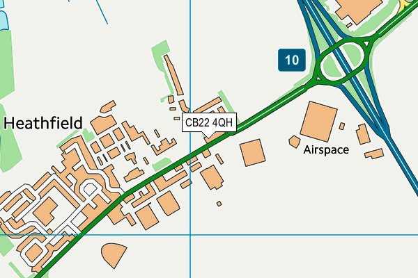 CB22 4QH map - OS VectorMap District (Ordnance Survey)