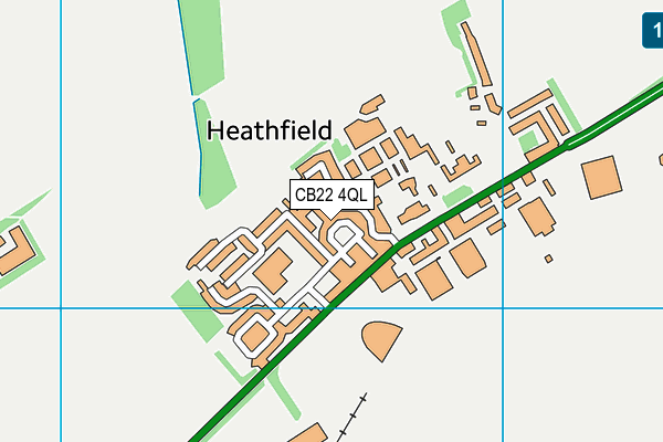 CB22 4QL map - OS VectorMap District (Ordnance Survey)