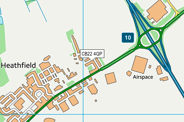 CB22 4QP map - OS VectorMap District (Ordnance Survey)