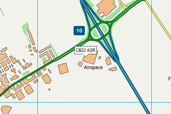 CB22 4QR map - OS VectorMap District (Ordnance Survey)