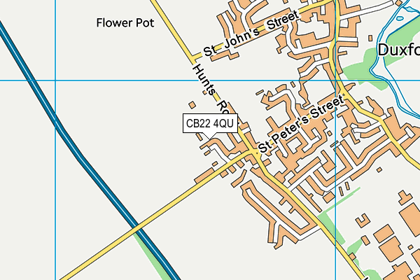 CB22 4QU map - OS VectorMap District (Ordnance Survey)