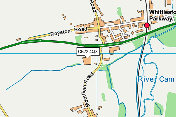 CB22 4QX map - OS VectorMap District (Ordnance Survey)