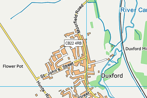 CB22 4RB map - OS VectorMap District (Ordnance Survey)