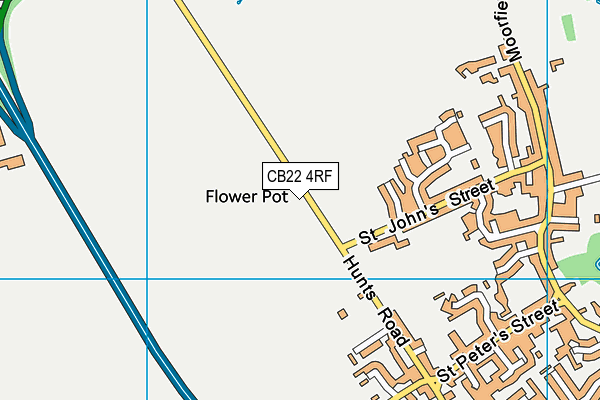 CB22 4RF map - OS VectorMap District (Ordnance Survey)