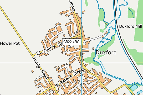 CB22 4RG map - OS VectorMap District (Ordnance Survey)