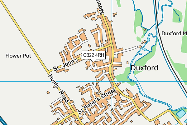 CB22 4RH map - OS VectorMap District (Ordnance Survey)