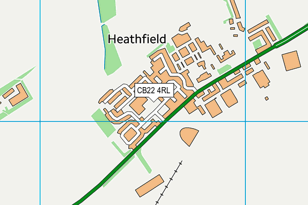 CB22 4RL map - OS VectorMap District (Ordnance Survey)