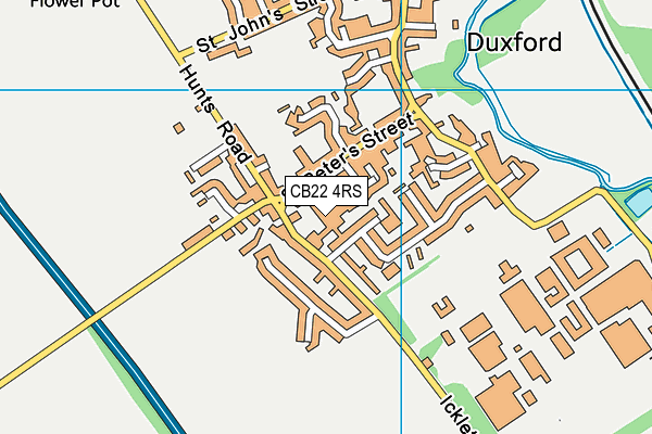 CB22 4RS map - OS VectorMap District (Ordnance Survey)