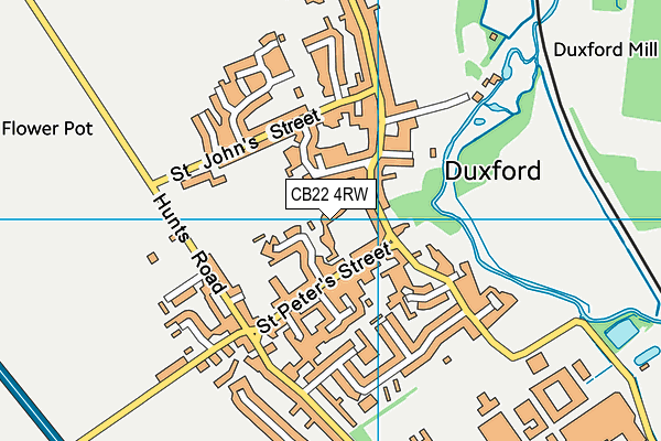 CB22 4RW map - OS VectorMap District (Ordnance Survey)