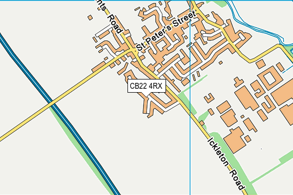 CB22 4RX map - OS VectorMap District (Ordnance Survey)