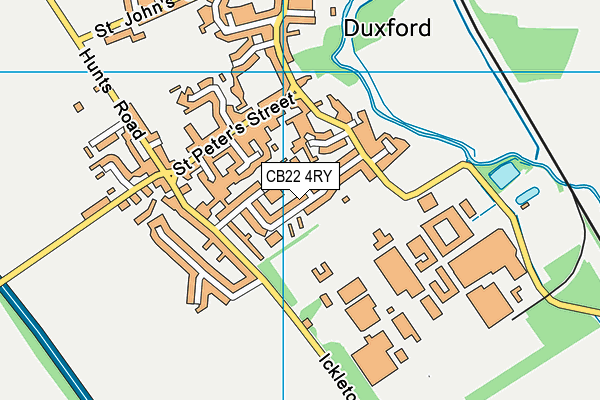CB22 4RY map - OS VectorMap District (Ordnance Survey)