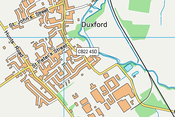 CB22 4SD map - OS VectorMap District (Ordnance Survey)