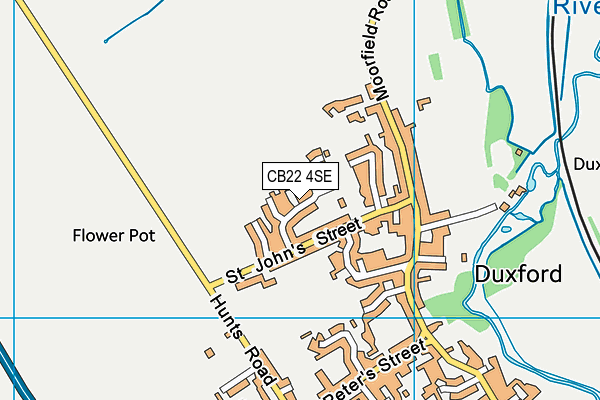 CB22 4SE map - OS VectorMap District (Ordnance Survey)