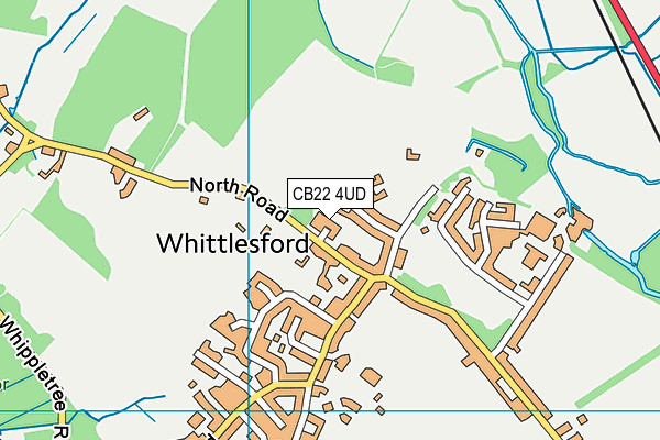 CB22 4UD map - OS VectorMap District (Ordnance Survey)