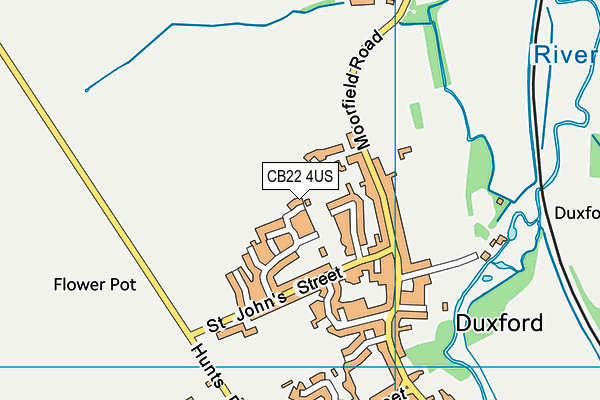 CB22 4US map - OS VectorMap District (Ordnance Survey)