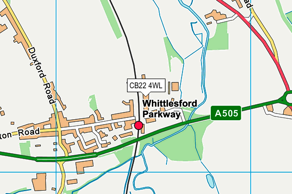 CB22 4WL map - OS VectorMap District (Ordnance Survey)