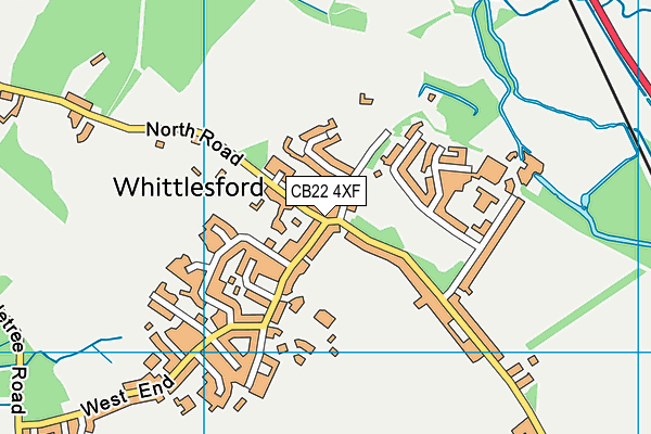 CB22 4XF map - OS VectorMap District (Ordnance Survey)