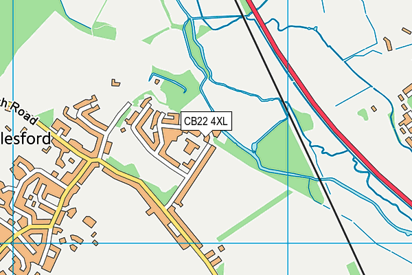 CB22 4XL map - OS VectorMap District (Ordnance Survey)