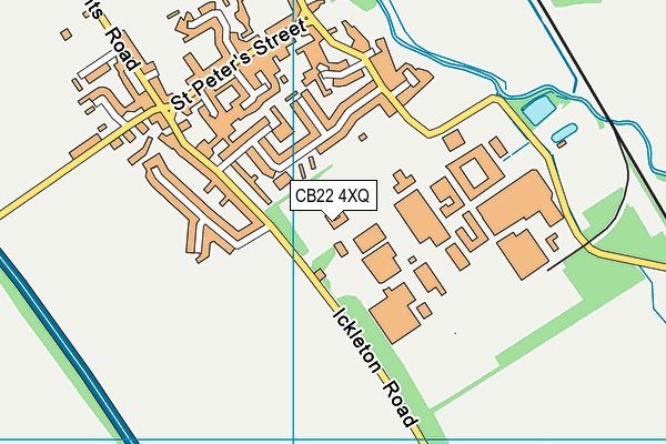 CB22 4XQ map - OS VectorMap District (Ordnance Survey)