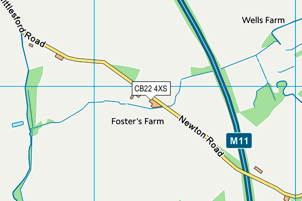 CB22 4XS map - OS VectorMap District (Ordnance Survey)