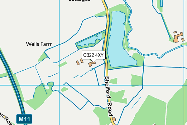 CB22 4XY map - OS VectorMap District (Ordnance Survey)