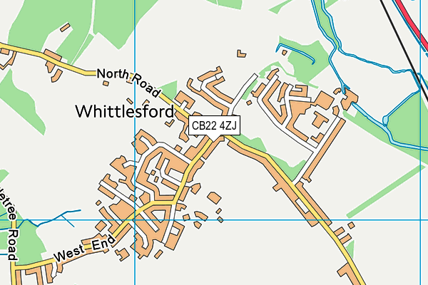 CB22 4ZJ map - OS VectorMap District (Ordnance Survey)