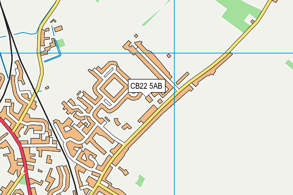 CB22 5AB map - OS VectorMap District (Ordnance Survey)