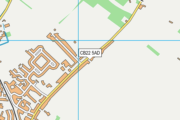 CB22 5AD map - OS VectorMap District (Ordnance Survey)