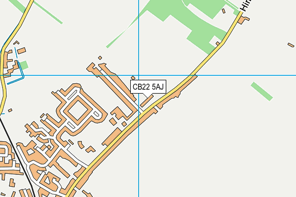CB22 5AJ map - OS VectorMap District (Ordnance Survey)