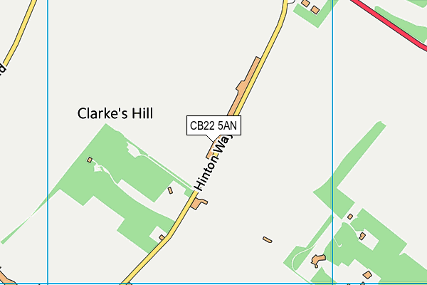 CB22 5AN map - OS VectorMap District (Ordnance Survey)