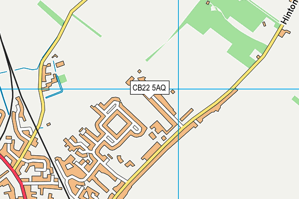 CB22 5AQ map - OS VectorMap District (Ordnance Survey)