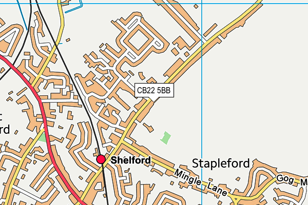 Map of SHELFWORKGOODS LTD at district scale