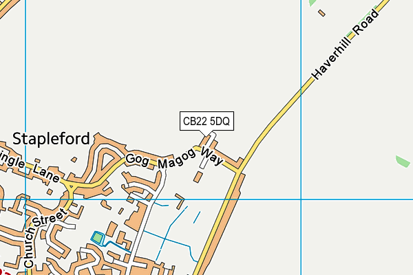 CB22 5DQ map - OS VectorMap District (Ordnance Survey)